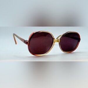 Vintage Trimline 1114 Brown Translucent Oval Sunglasses Frames Only